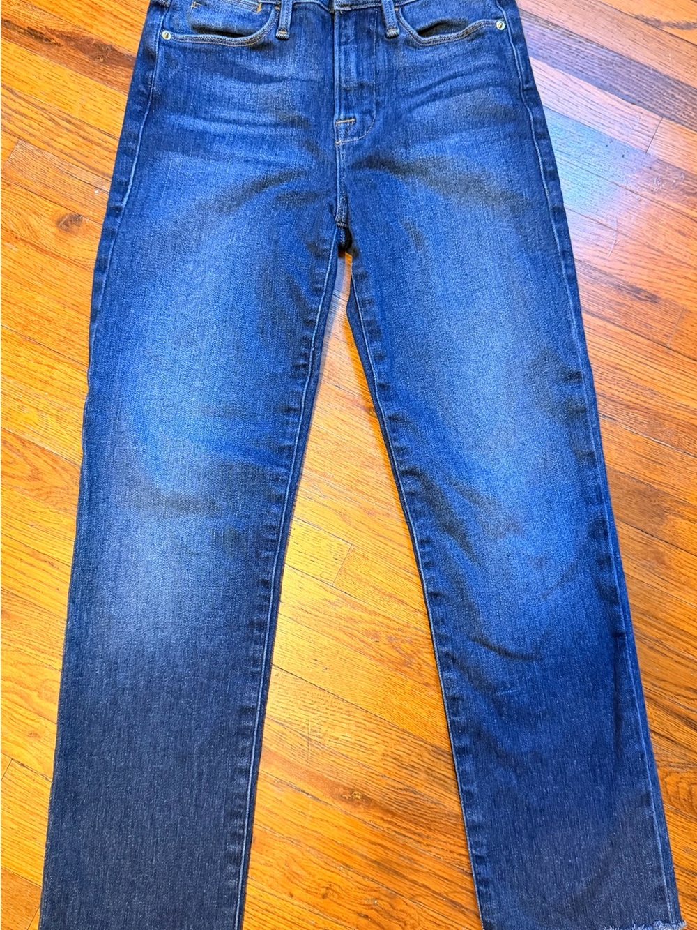 FRAME Dark Wash High Rise Straight Leg Jeans Size 24
